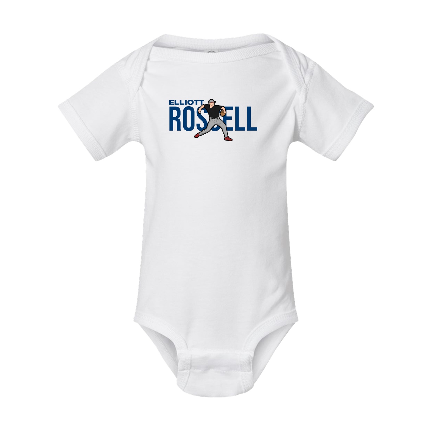 Baby Onesie — Player Name in White