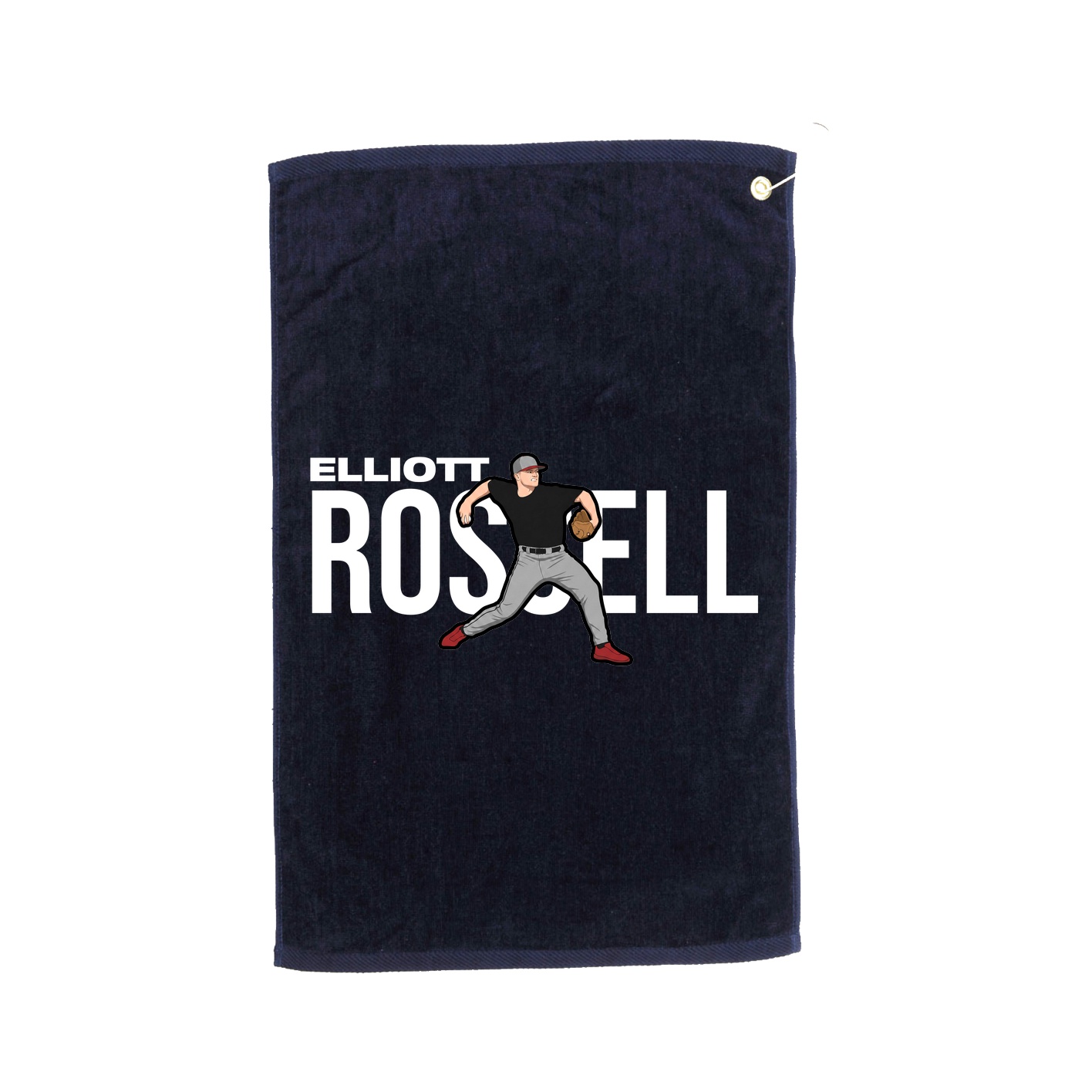 Golf Towel — Player Name in Navy