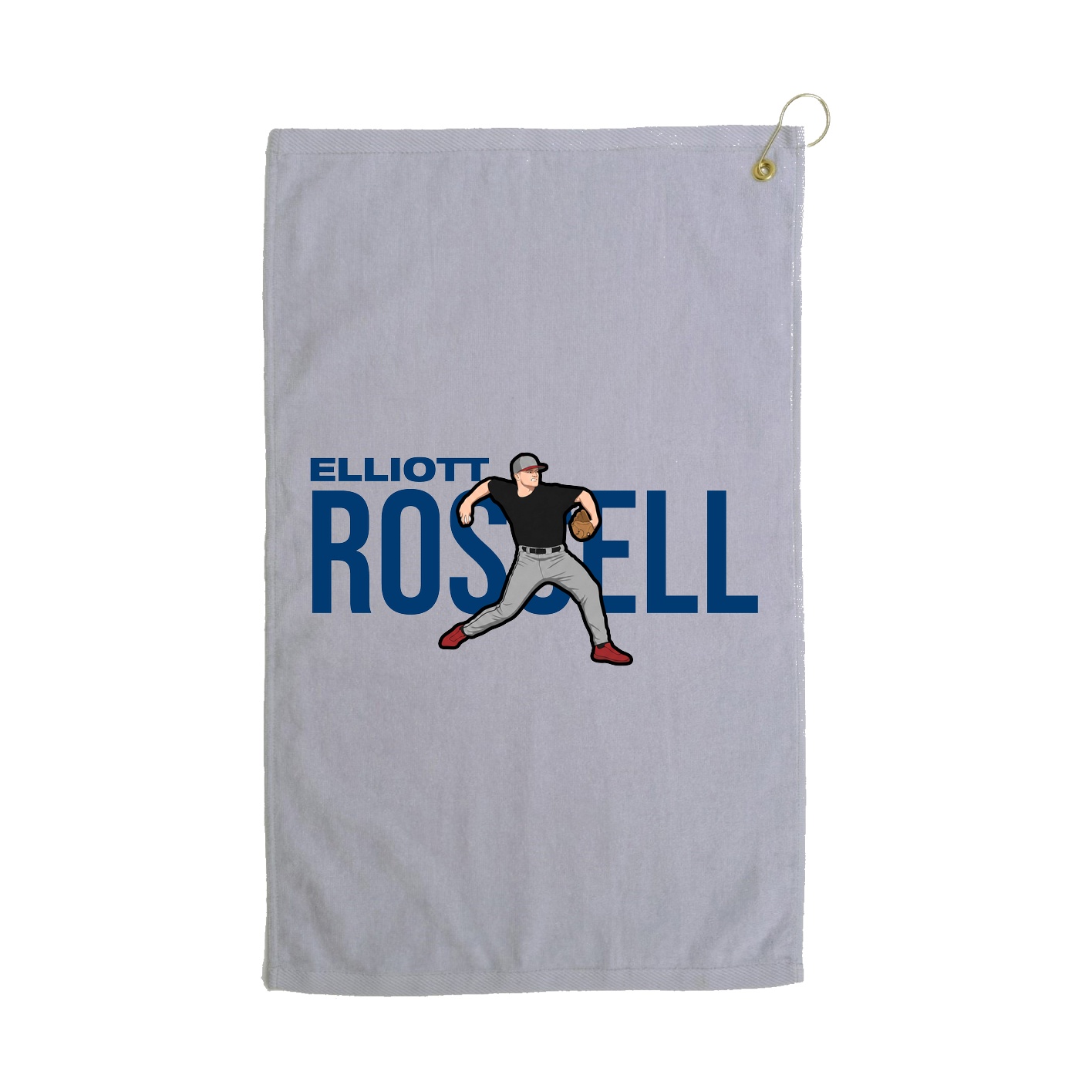 Golf Towel — Player Name in Grey