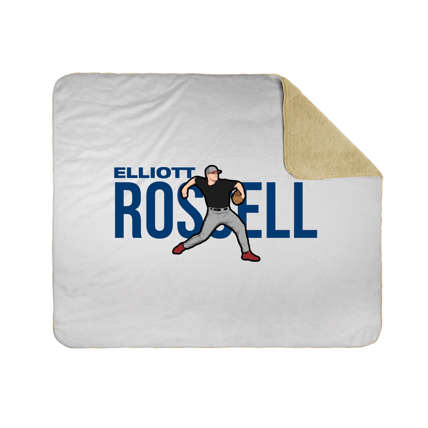 Throw Blanket — Player Name in White