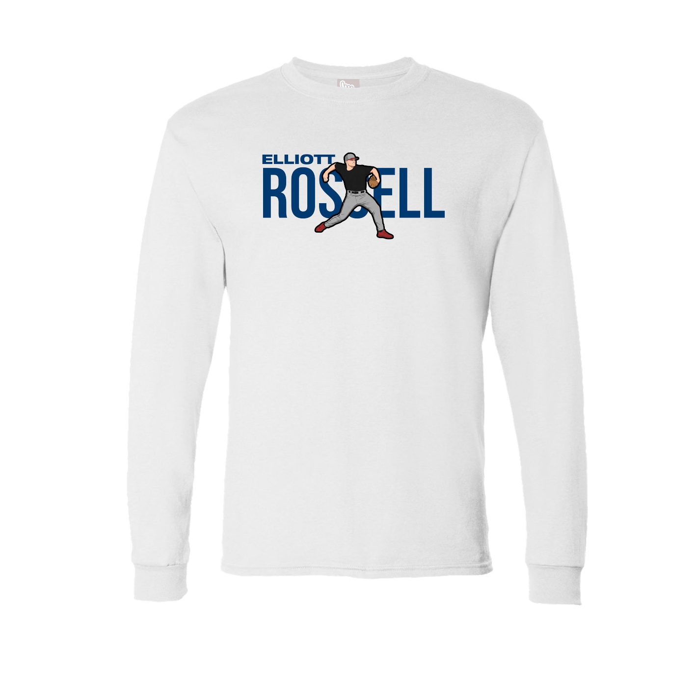 Long Sleeve Tee — Player Name in White