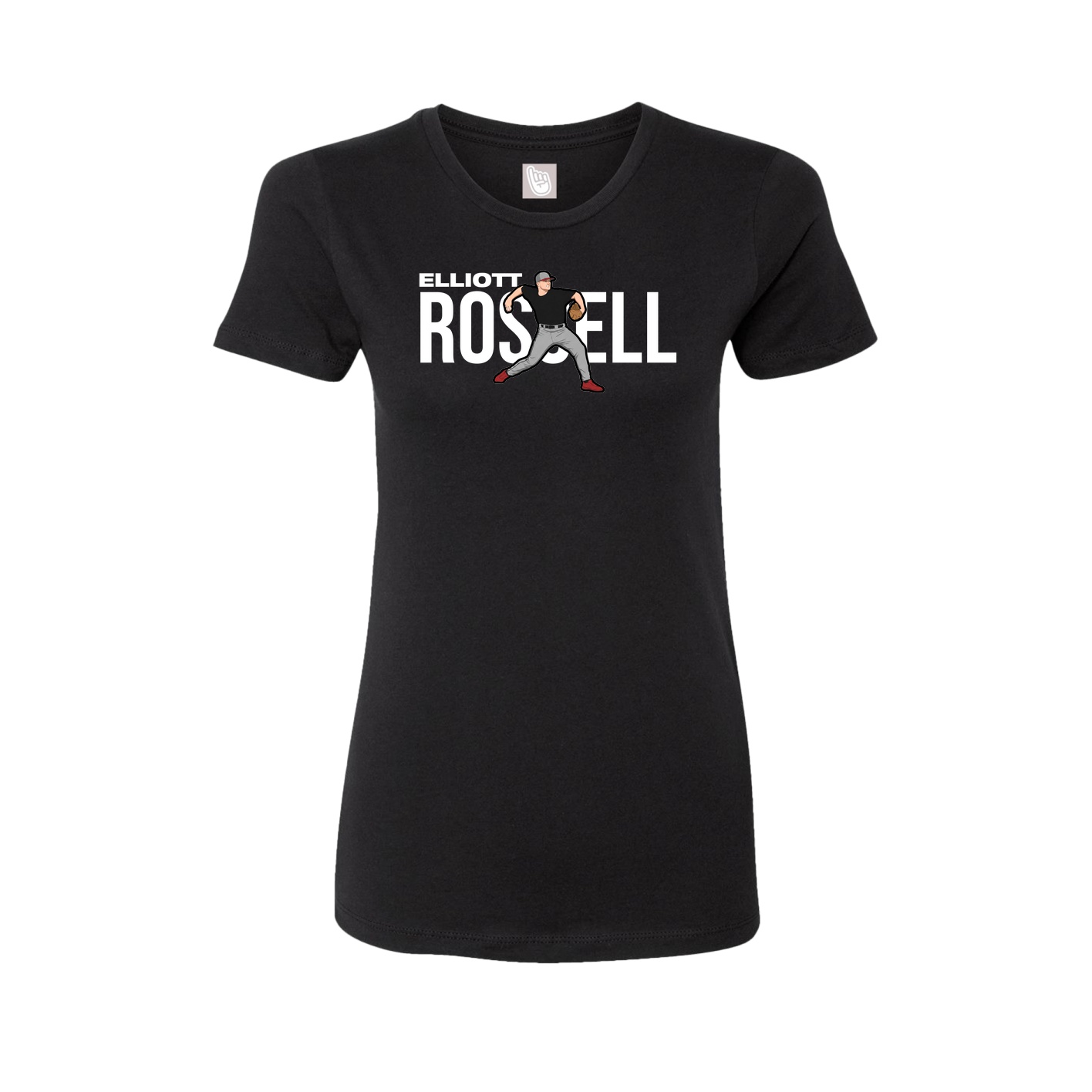 Fitted Women's Tee — Player Name in Black