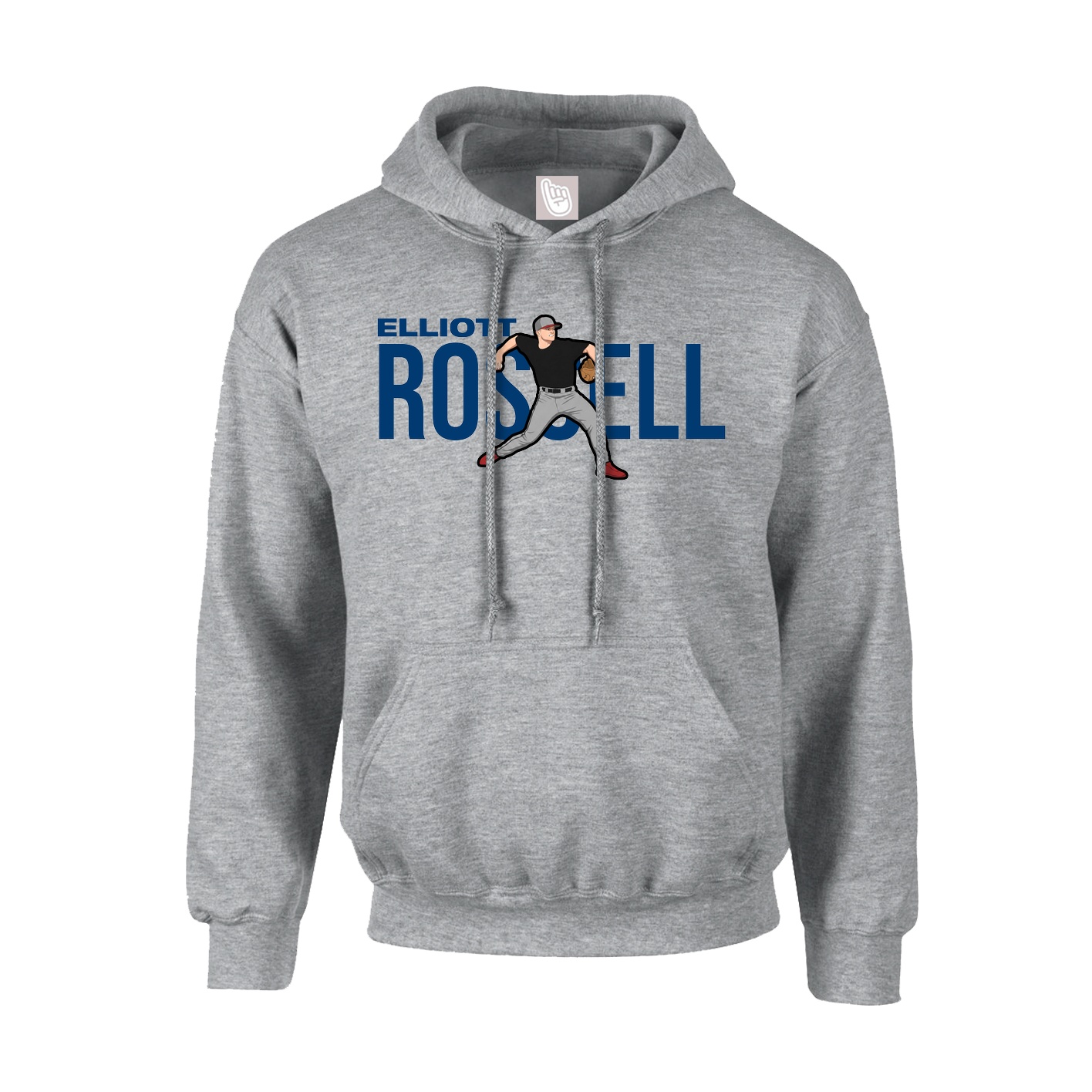 Hoodie — Player Name in Grey