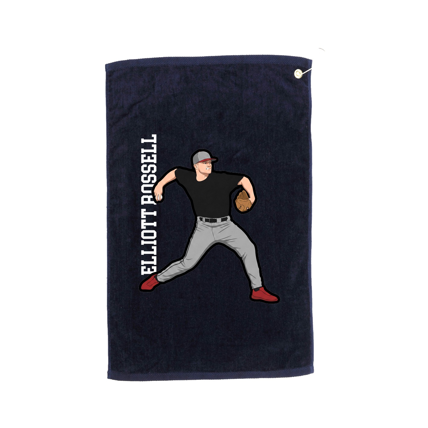 Golf Towel — Name Vertical in Navy