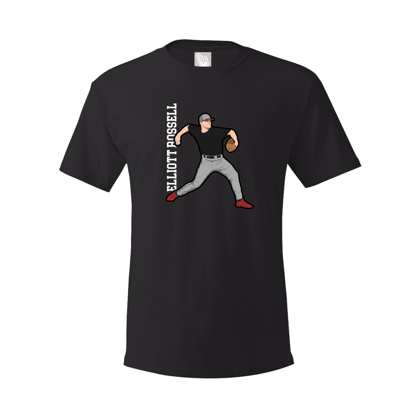 Tee — Name Vertical in Black