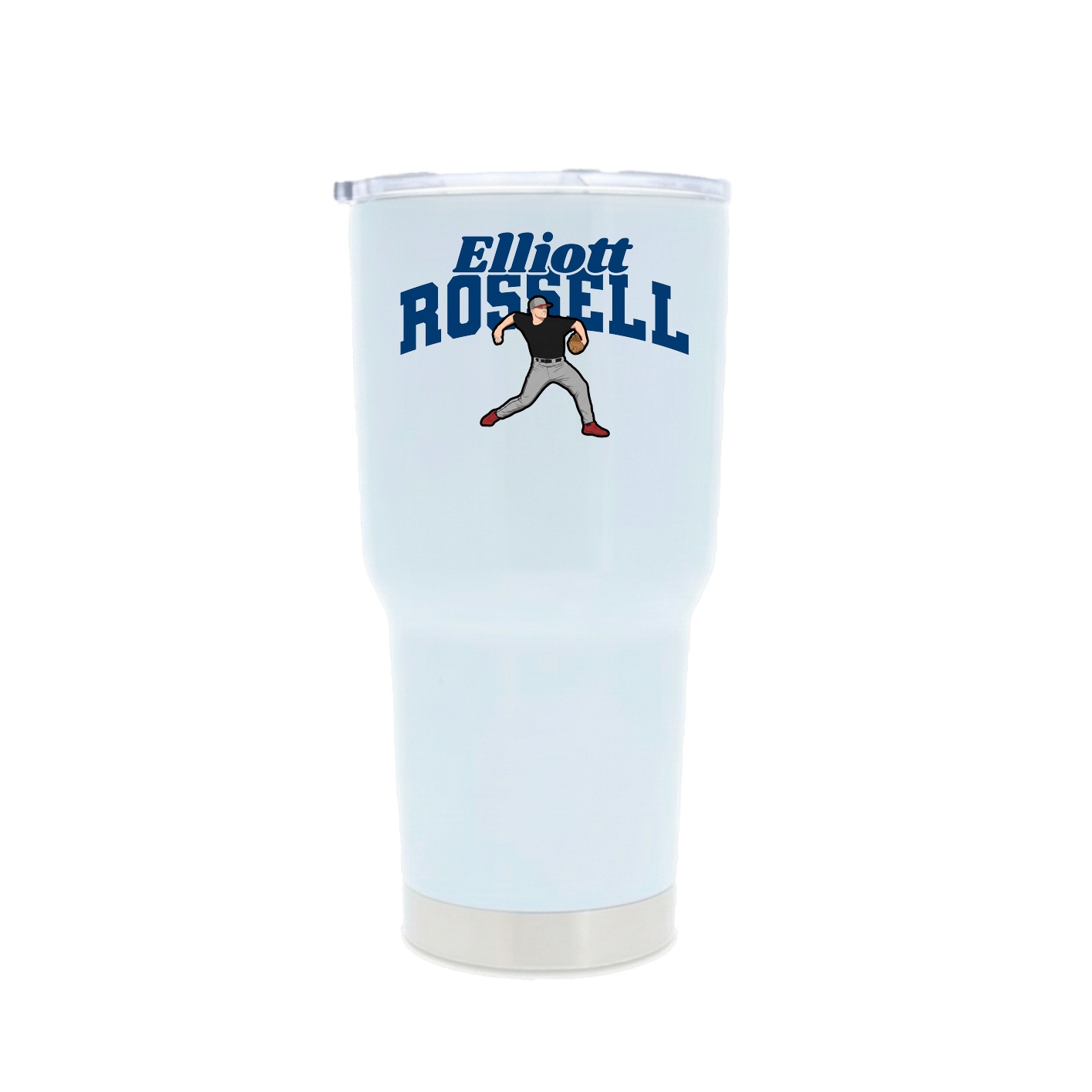 30oz Stainless Steel Tumbler — Signature Arch in White