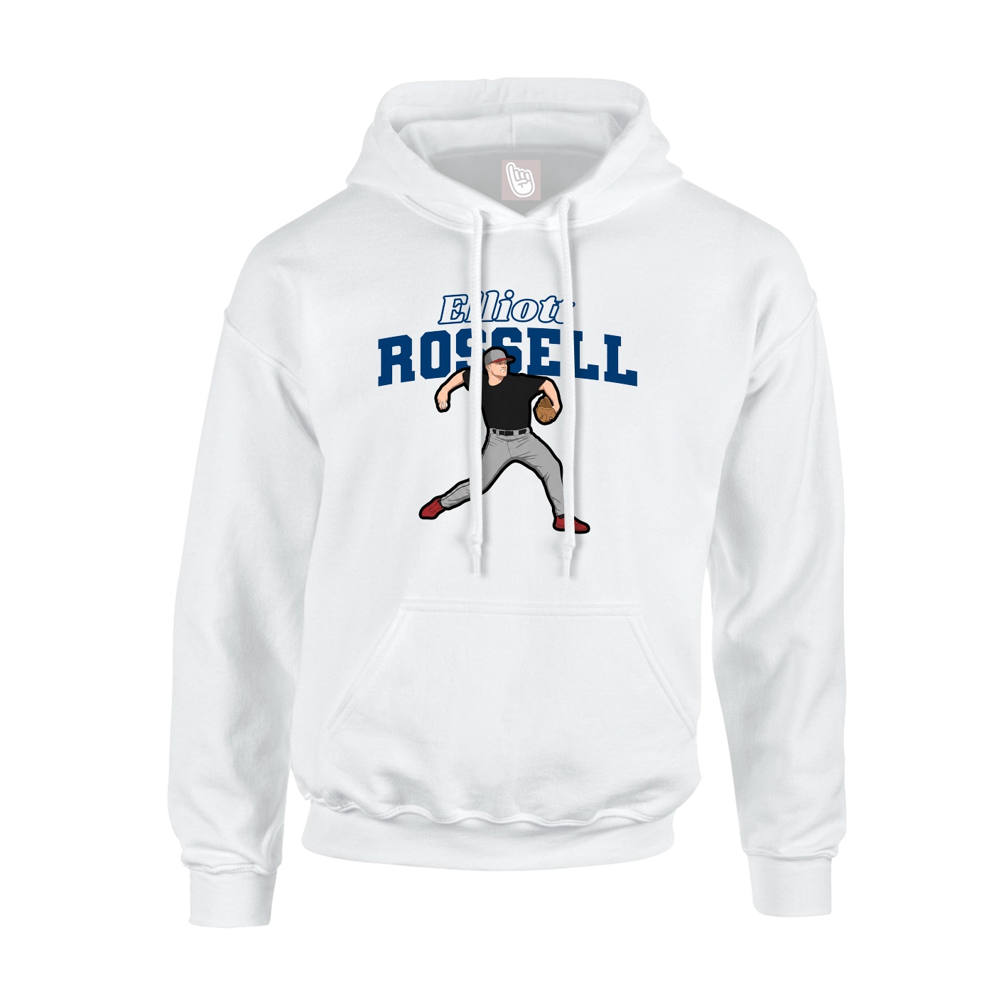Hoodie — Name Arch in White