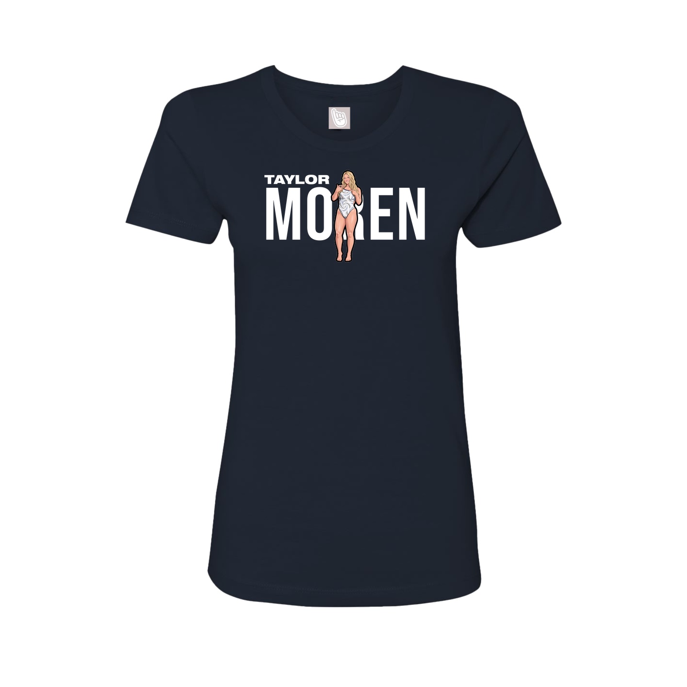 Fitted Women's Tee — Player Name in Navy