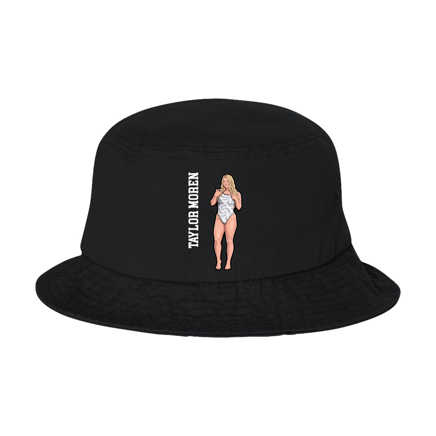 Bucket Cap — Name Vertical in Black
