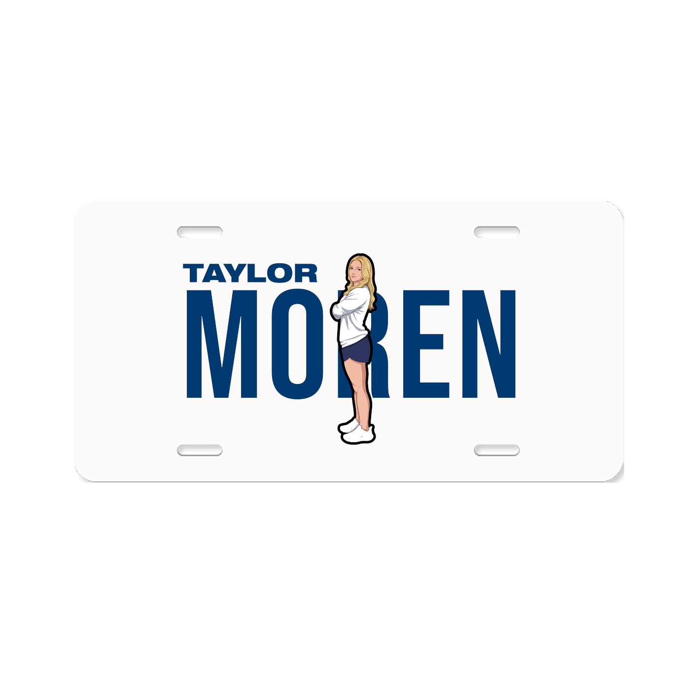 License Plate — Player Name in Classic