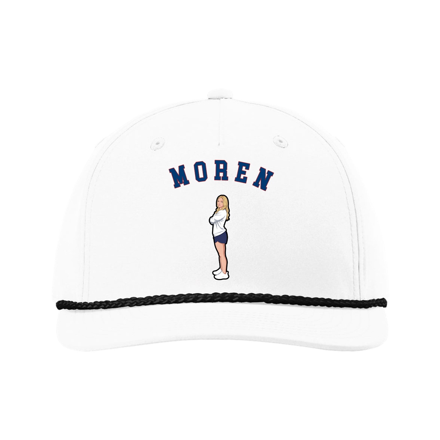 Five-Panel Classic Rope Cap — Shirsey Arch in White