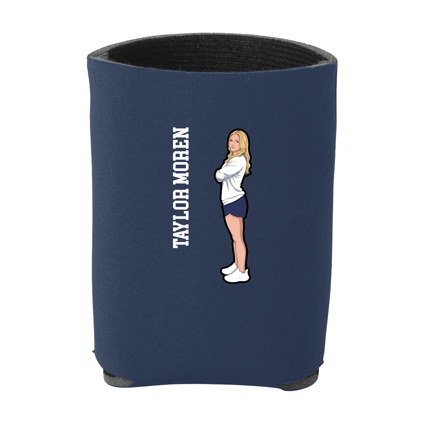 Can Holder — Name Vertical in Navy