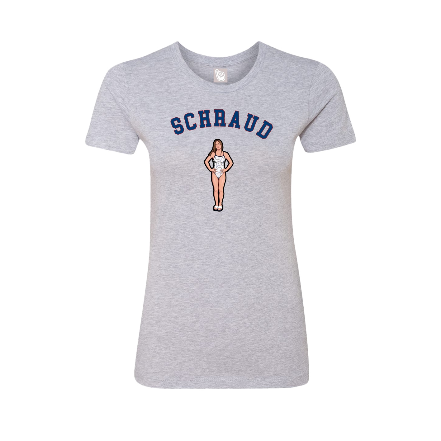 Fitted Women's Tee — Shirsey Arch in Grey