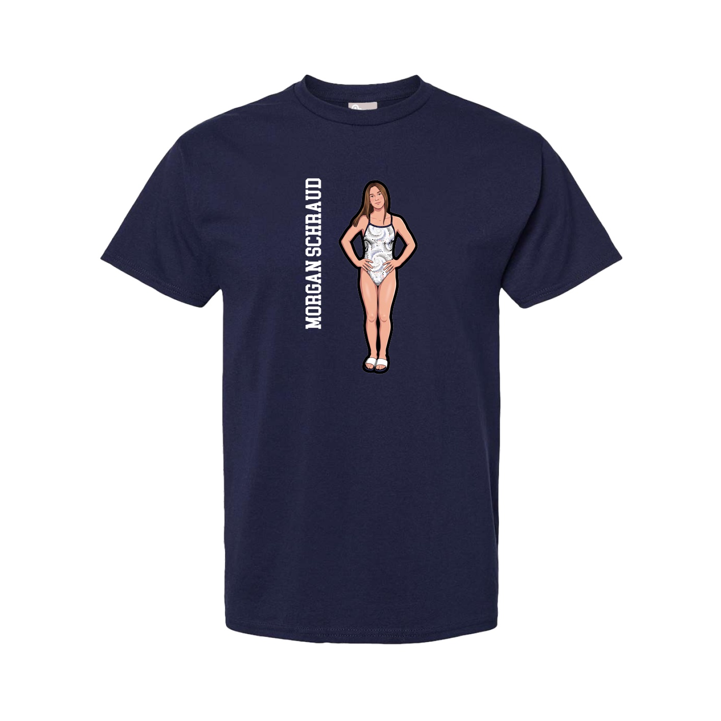 Youth Tee — Name Vertical in Navy