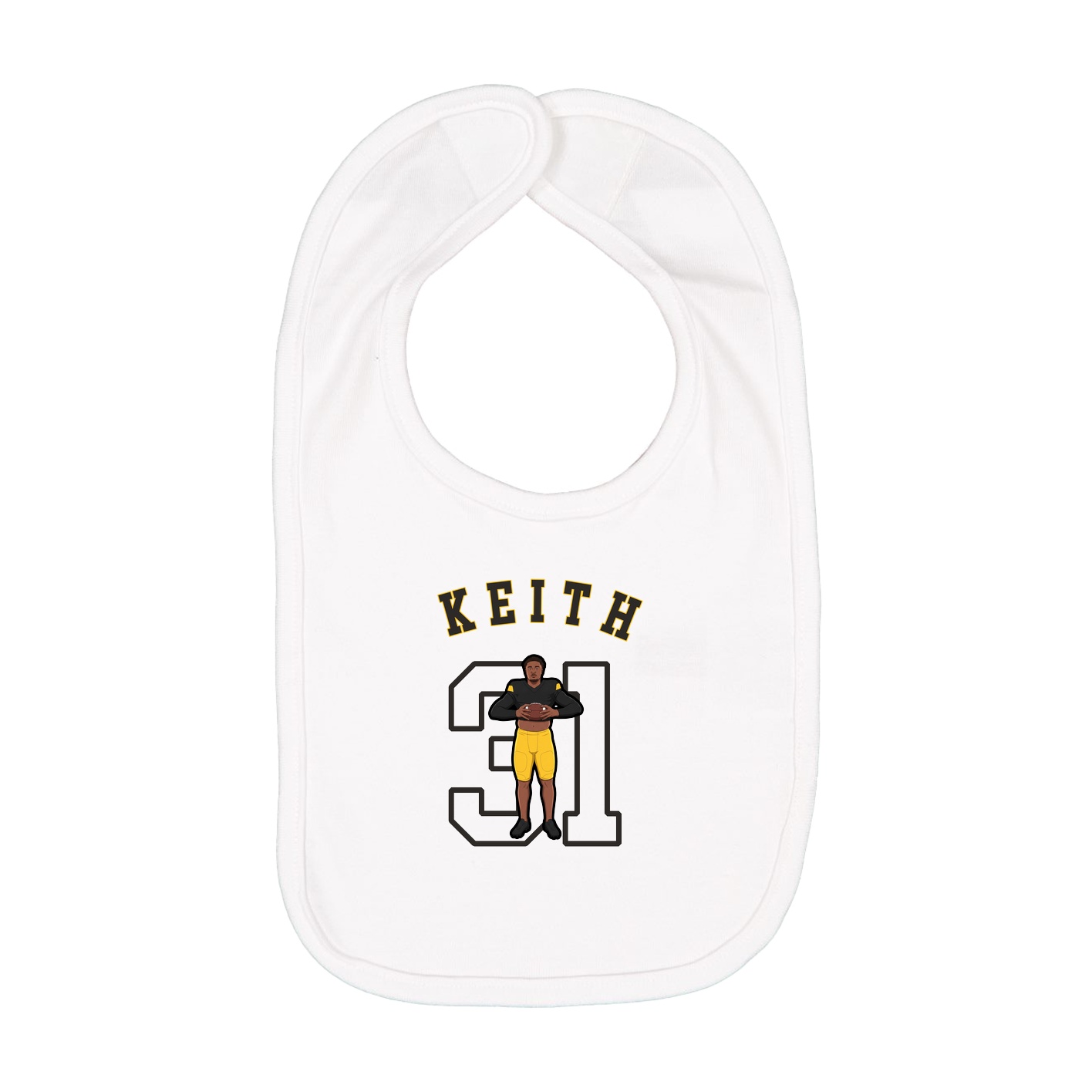 Infant Bib — Shirsey Arch in White