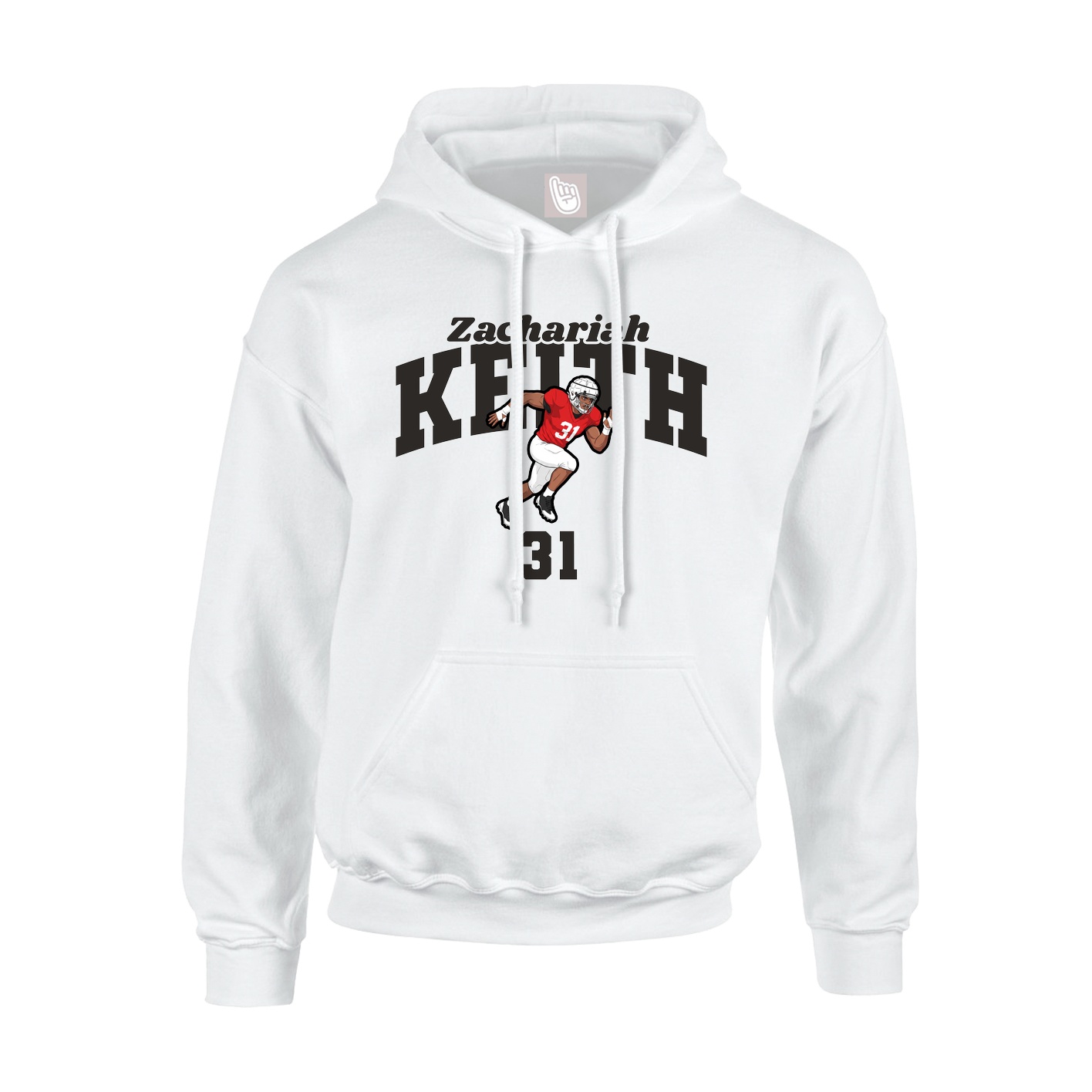 Hoodie — Signature Arch in White