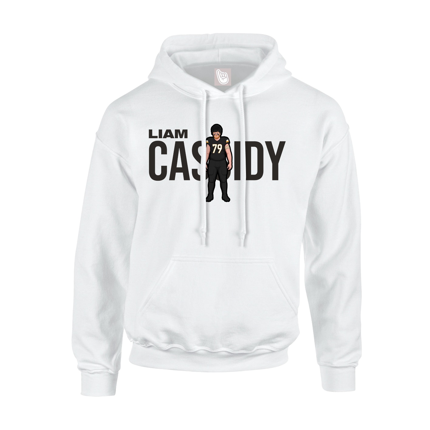 Youth Hoodie — Player Name in White
