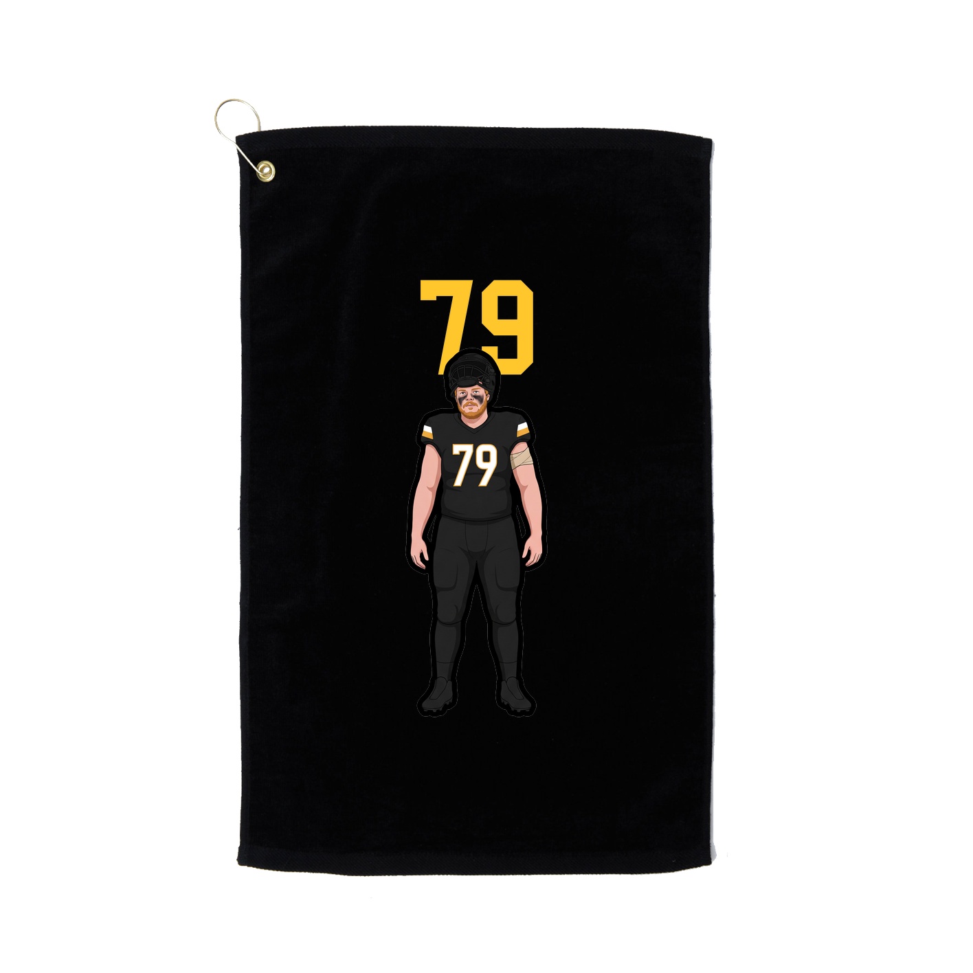 Golf Towel — Number Top in Black