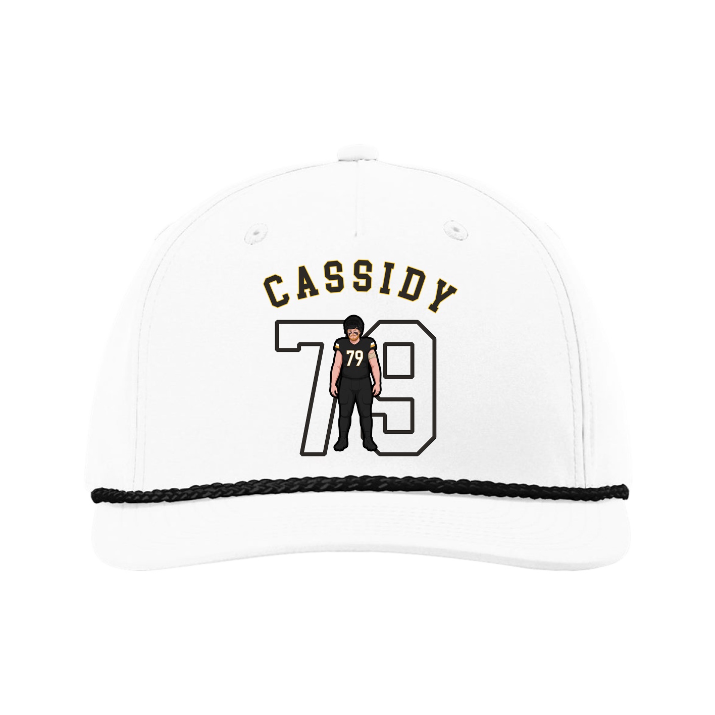 Five-Panel Classic Rope Cap — Shirsey Arch in White