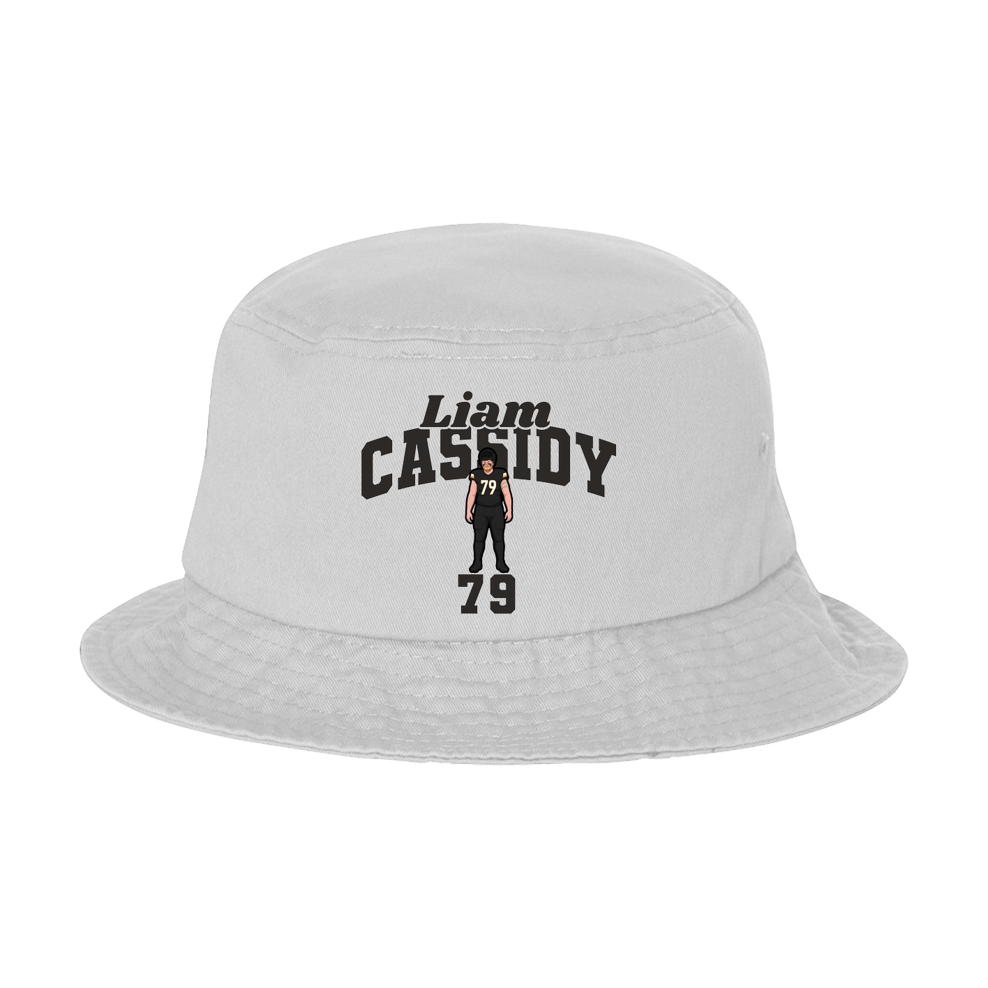 Bucket Cap — Signature Arch in White