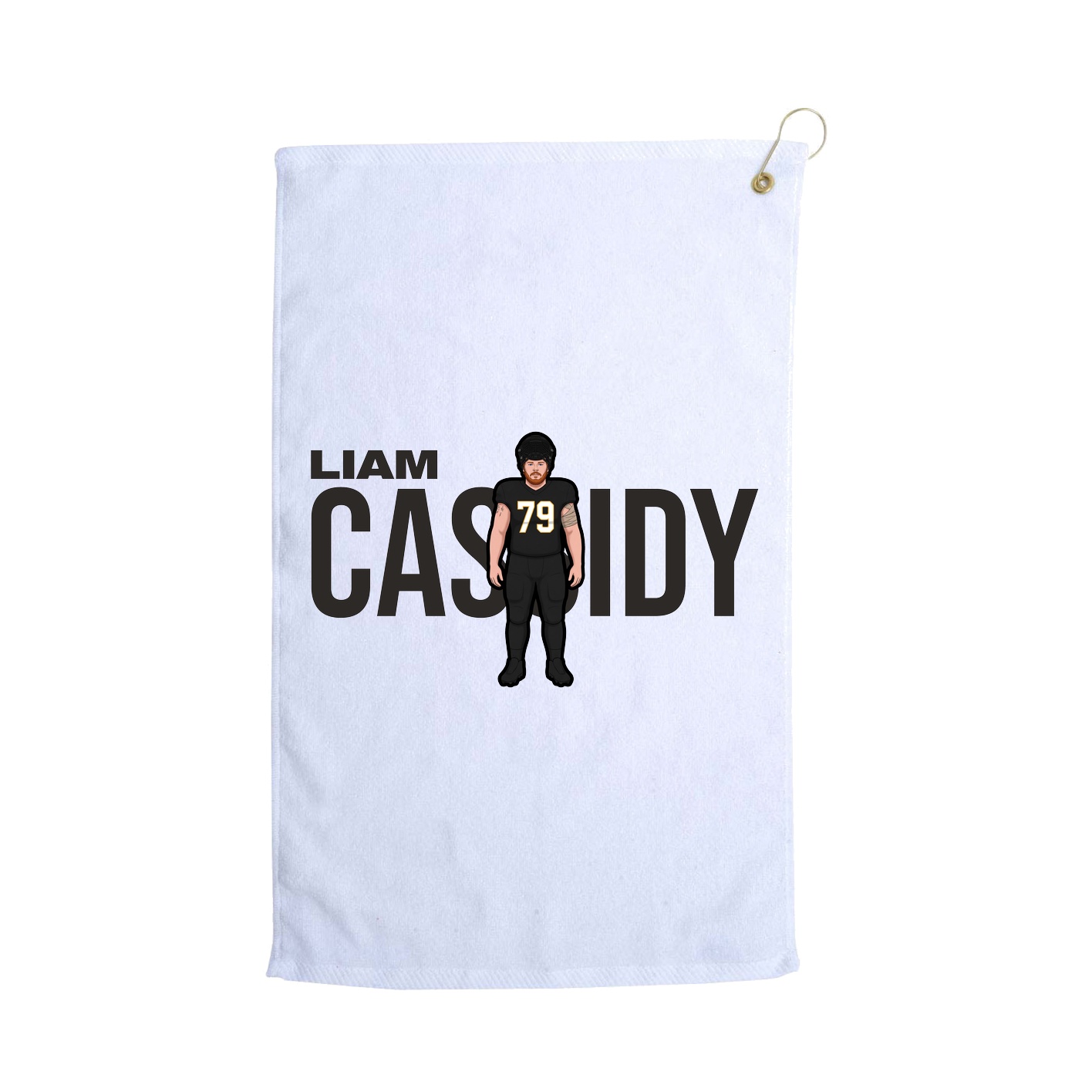 Golf Towel — Player Name in White