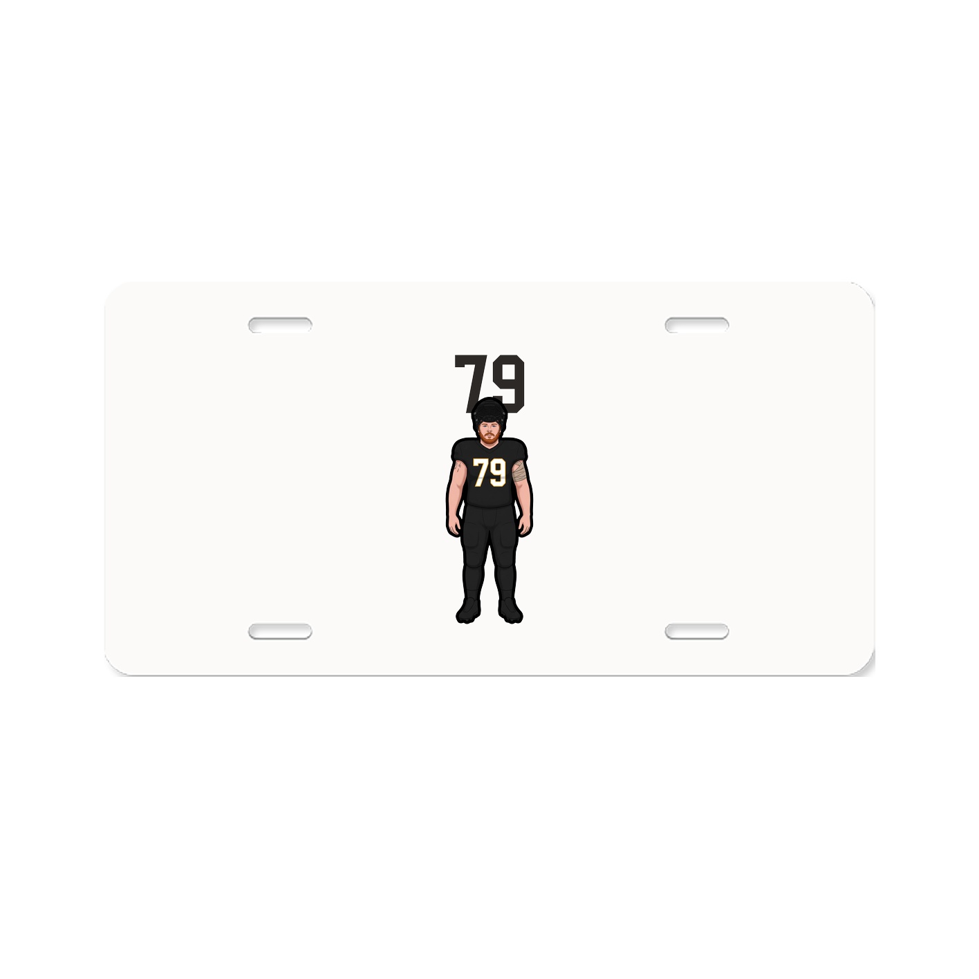 License Plate — Number Top in Classic
