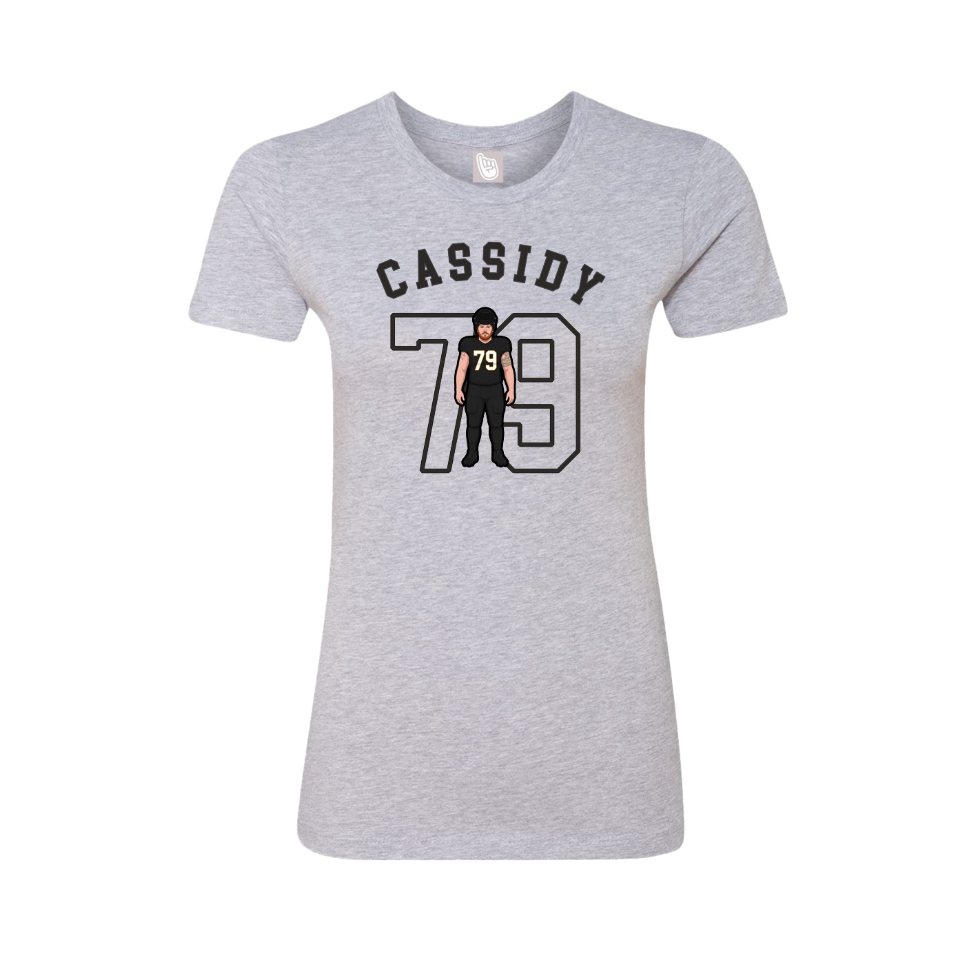 Fitted Women's Tee — Shirsey Arch in Grey