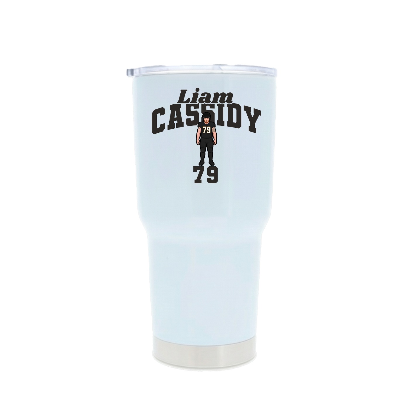 30oz Stainless Steel Tumbler — Signature Arch in White