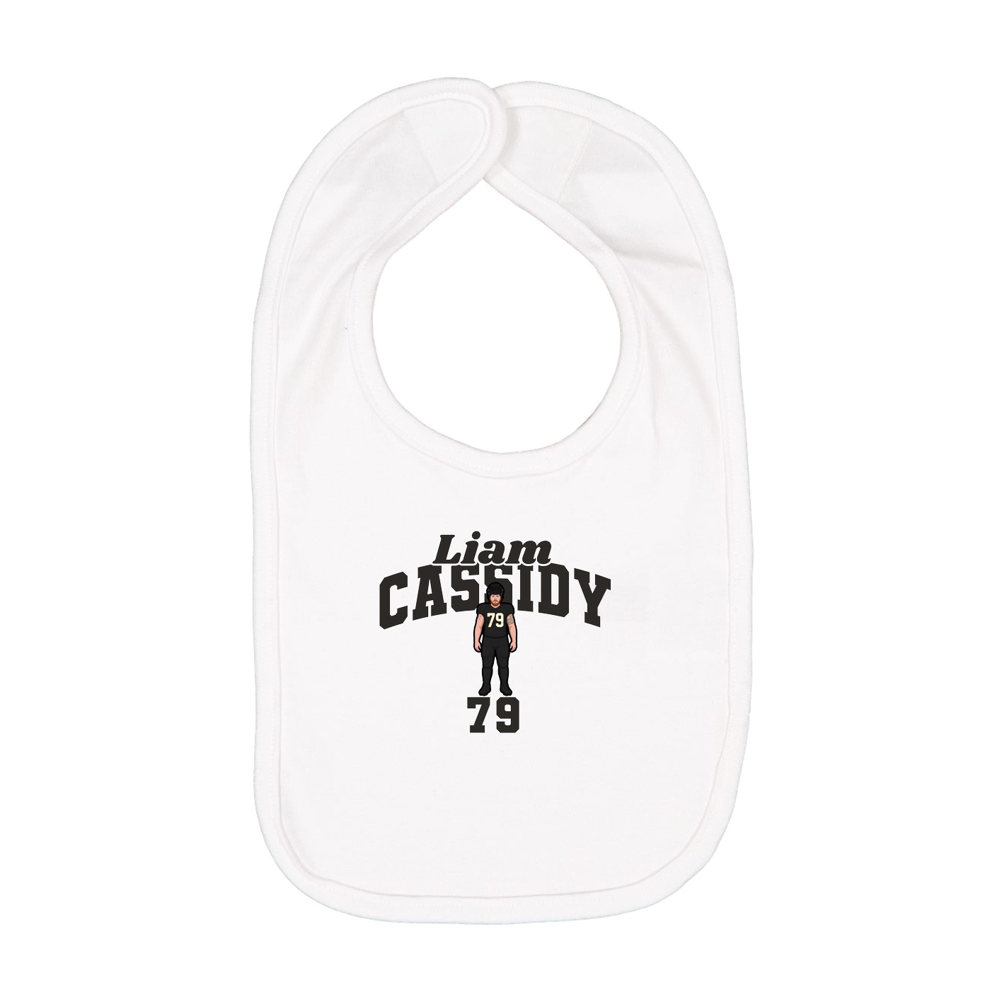 Infant Bib — Signature Arch in White