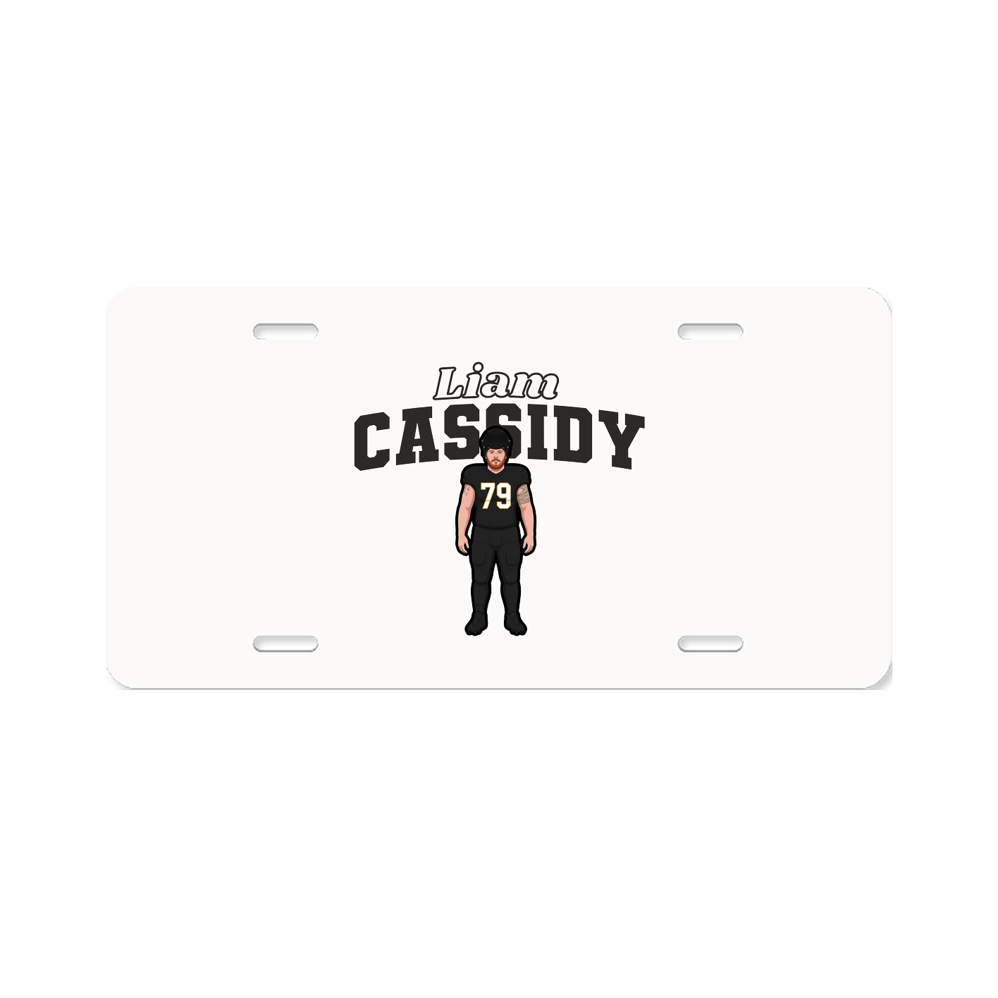 License Plate — Name Arch in Classic