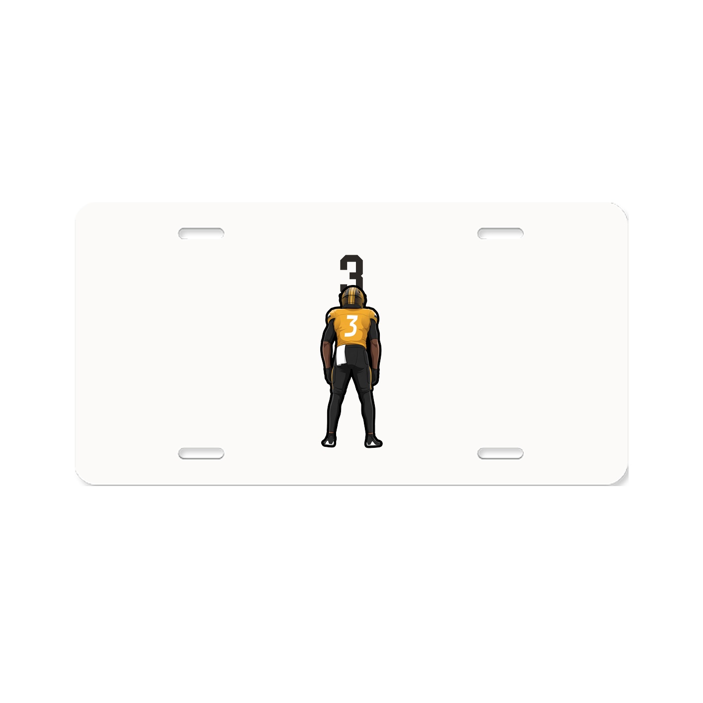 License Plate — Number Top in Classic