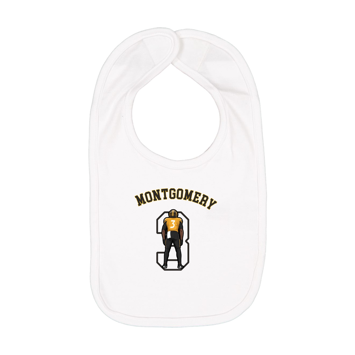 Infant Bib — Shirsey Arch in White