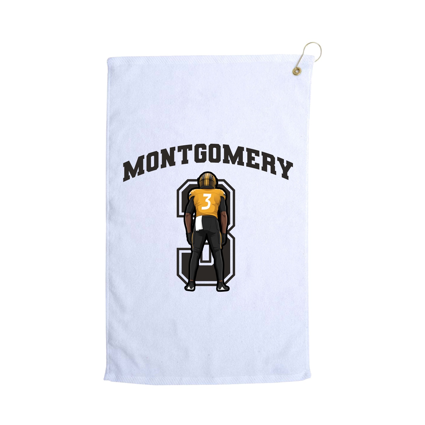 Golf Towel — Number in White