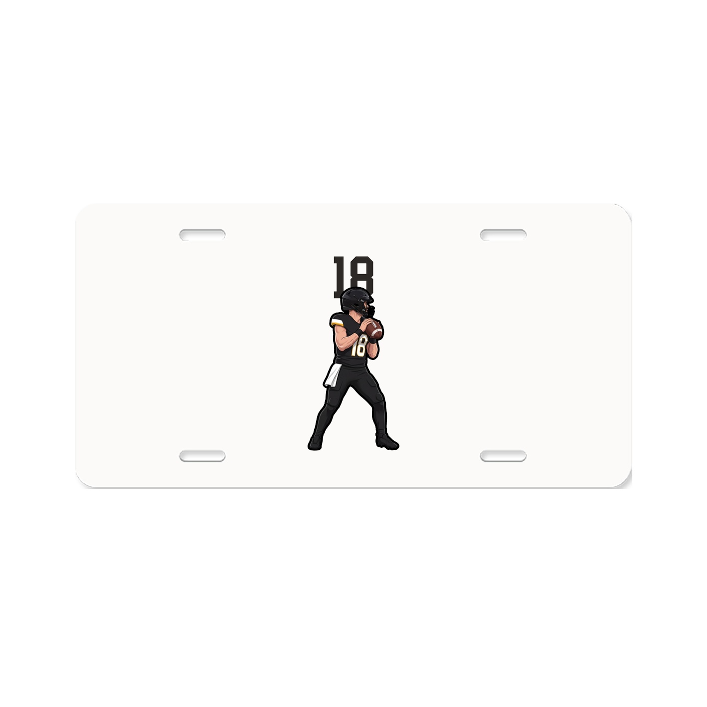 License Plate — Number Top in Classic
