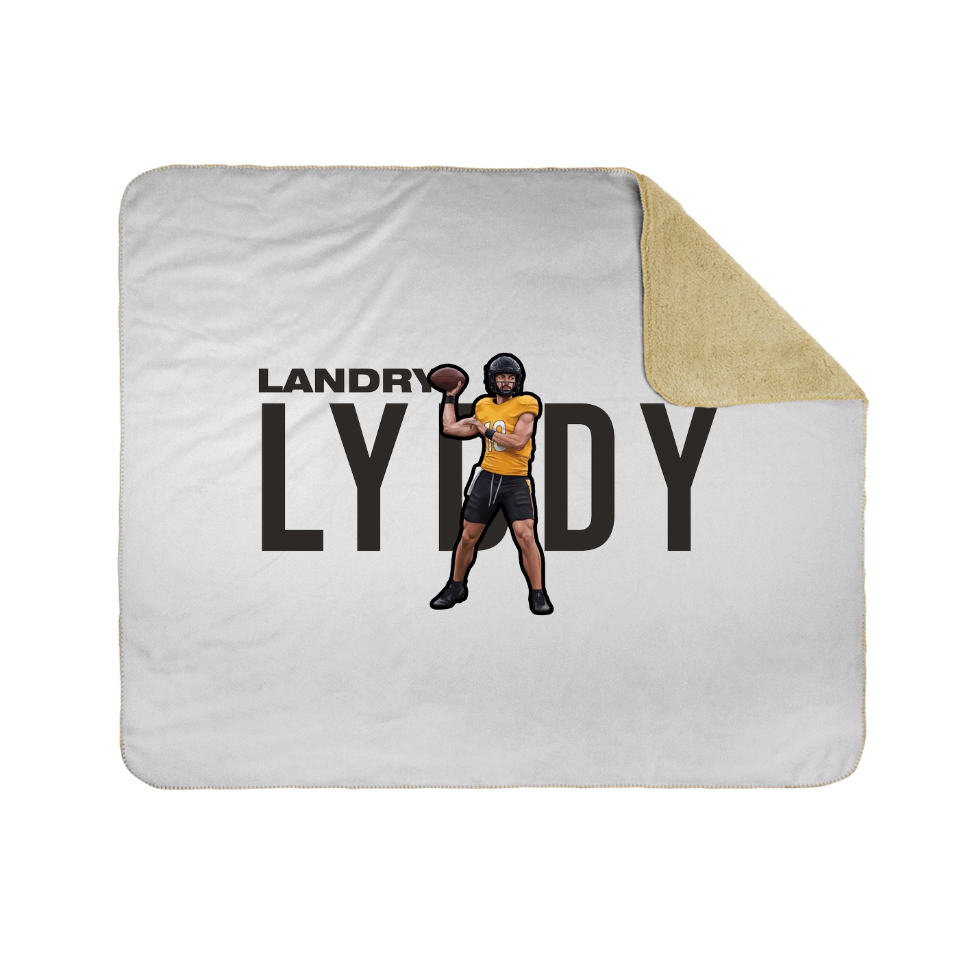 Throw Blanket — Player Name in White