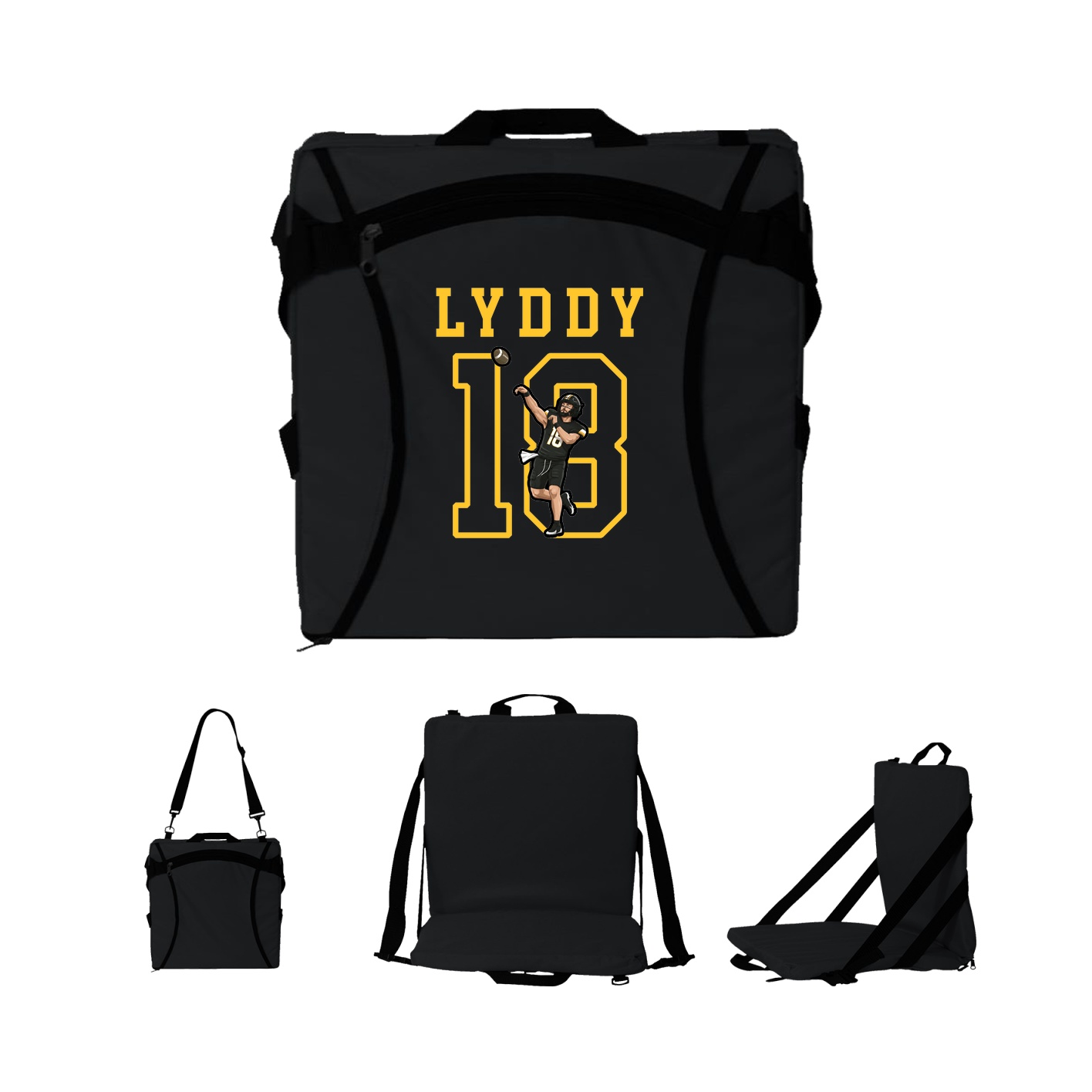Folding Stadium Seat — Shirsey in Black