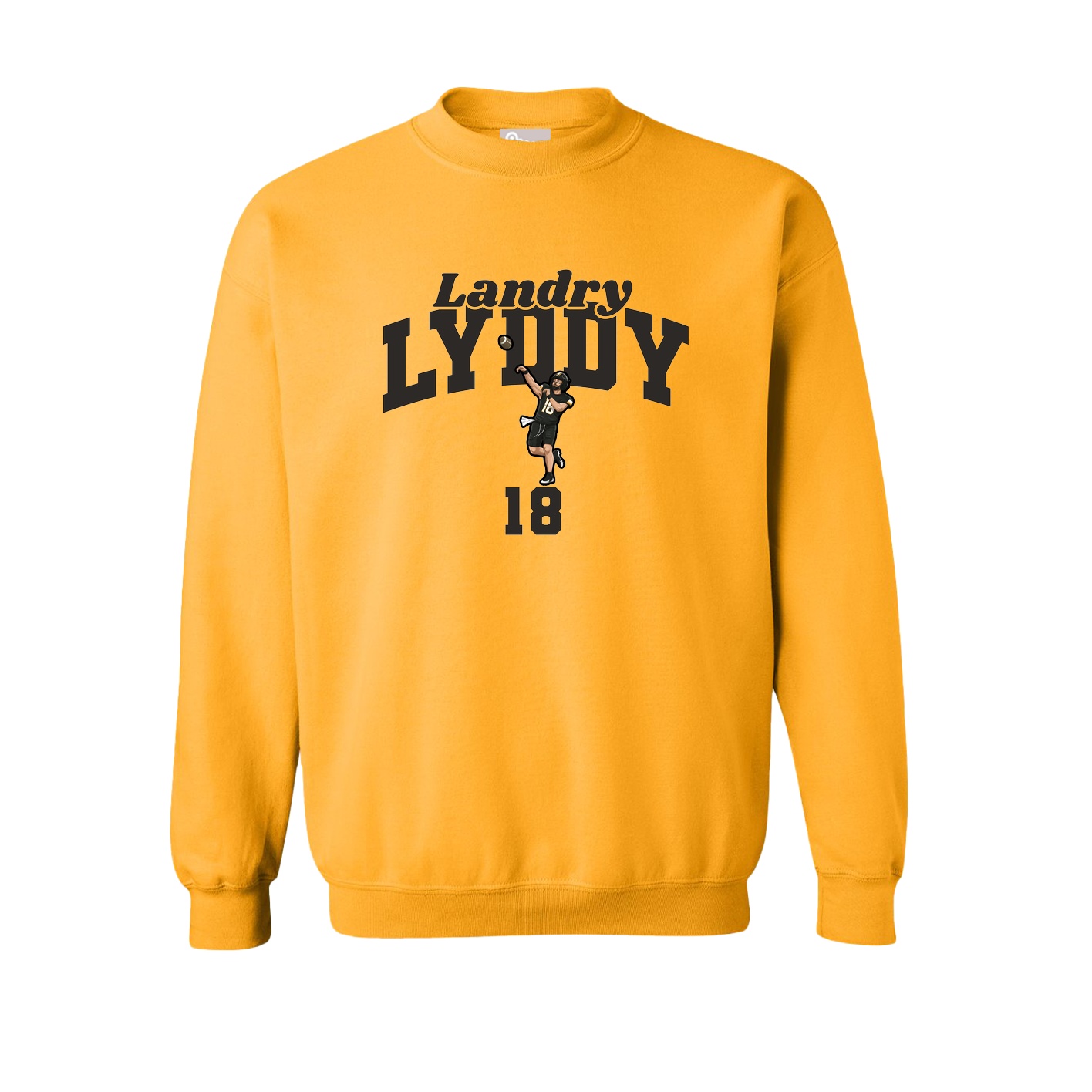 Fleece Crew — Signature Arch in Gold