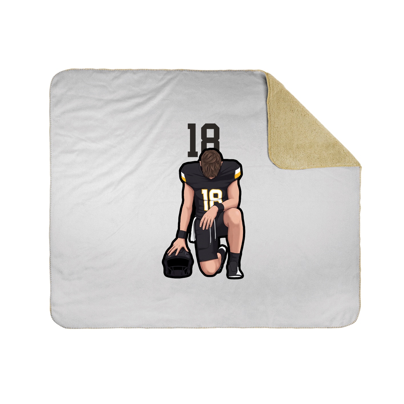 Throw Blanket — Number Top in White