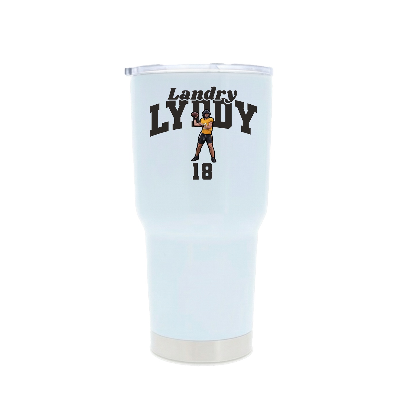 30oz Stainless Steel Tumbler — Signature Arch in White