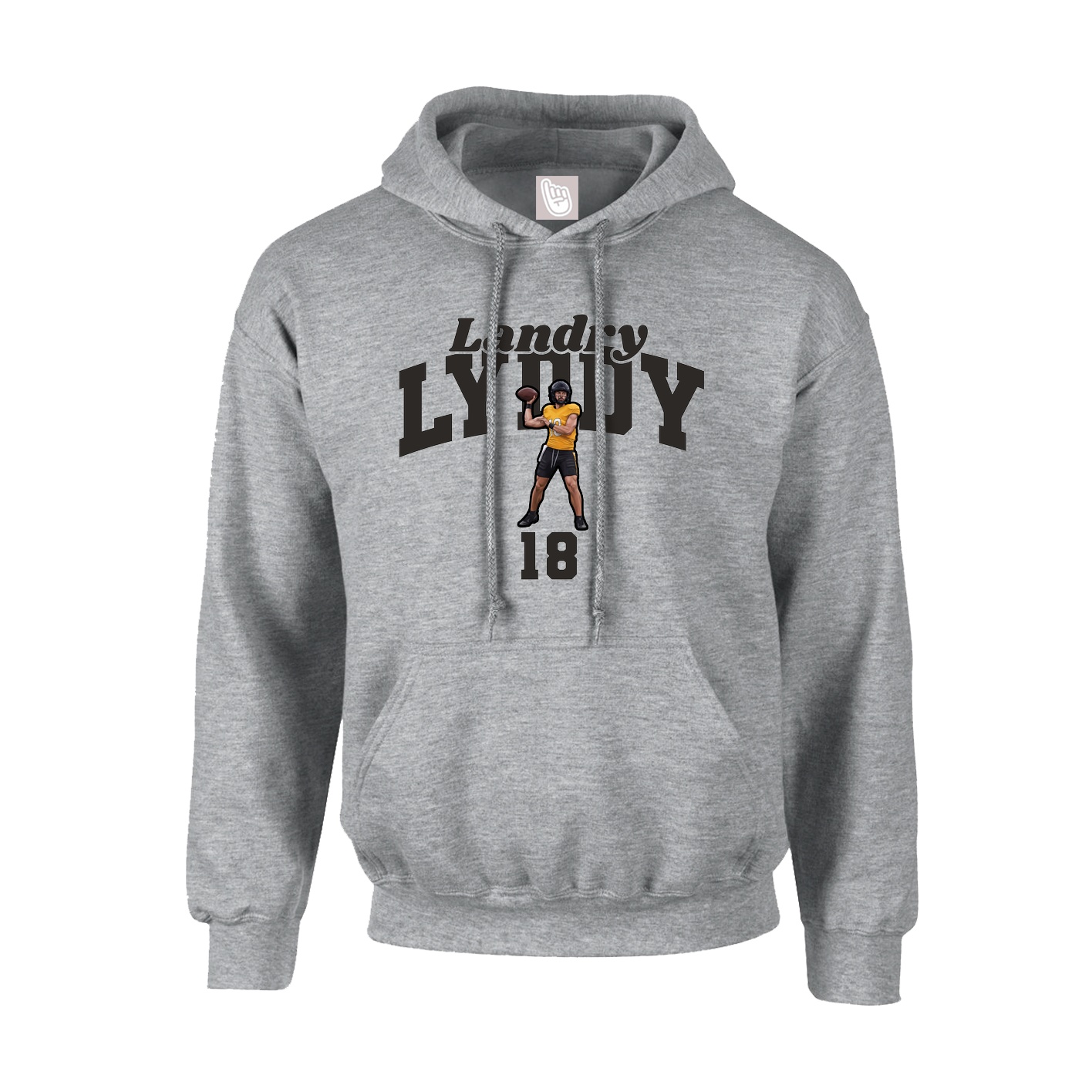 Youth Hoodie — Signature Arch in Grey