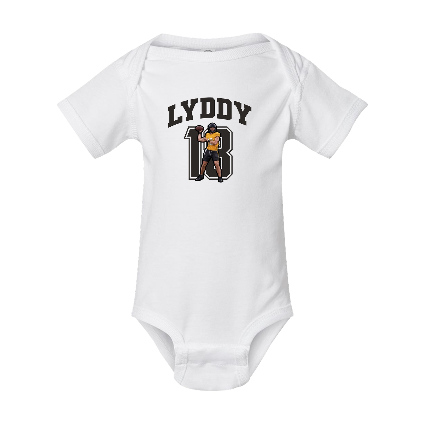 Baby Onesie — Number in White