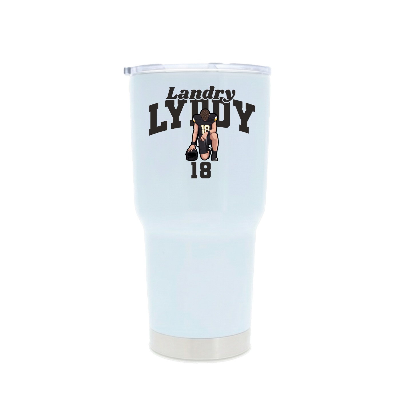 30oz Stainless Steel Tumbler — Signature Arch in White