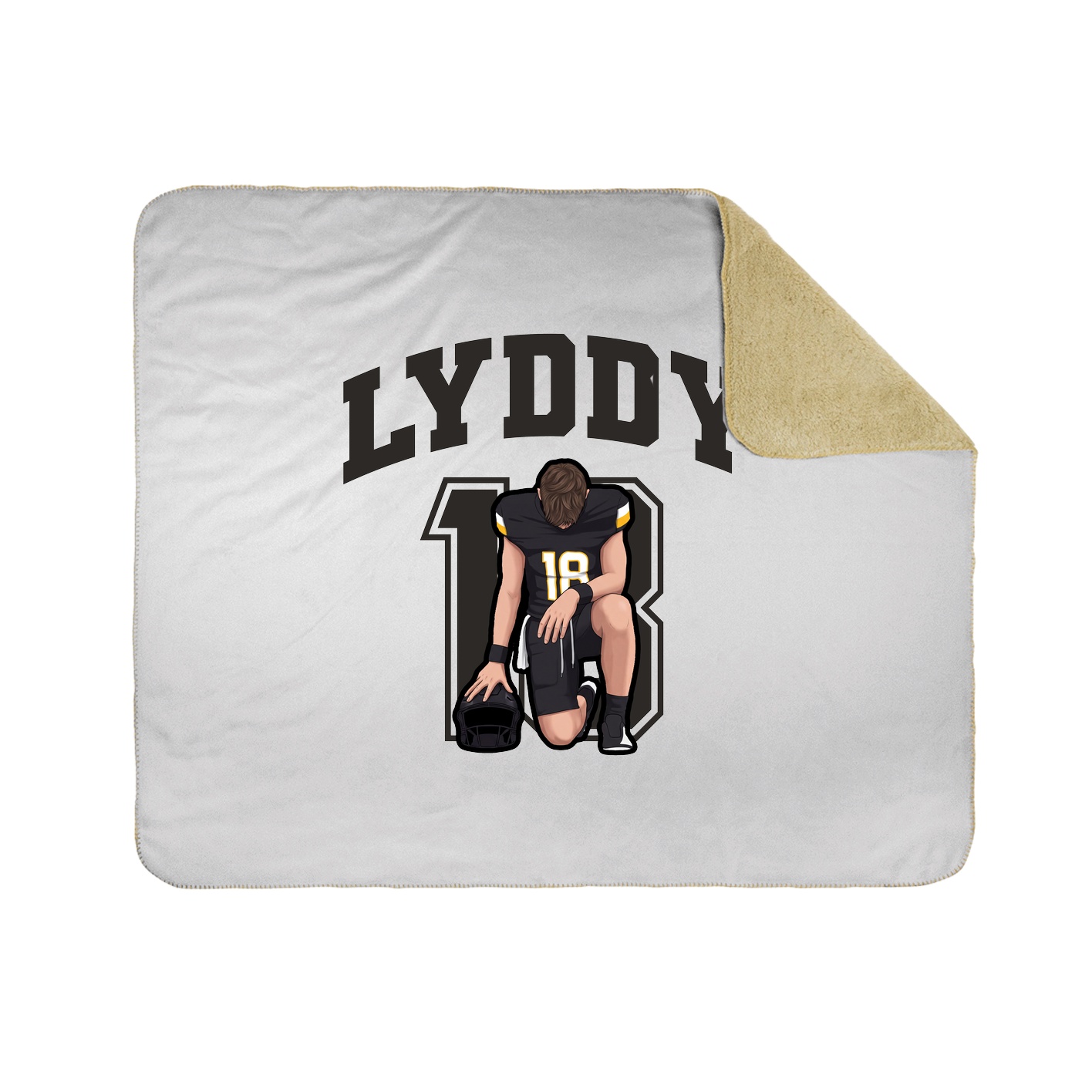 Throw Blanket — Number in White