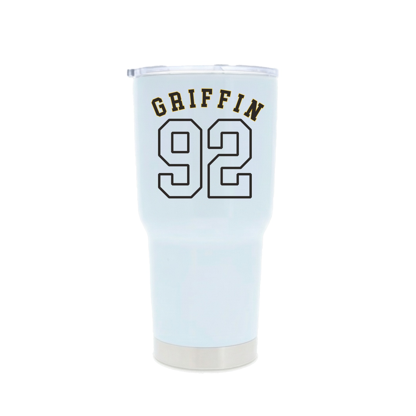 30oz Stainless Steel Tumbler — Shirsey Arch in White