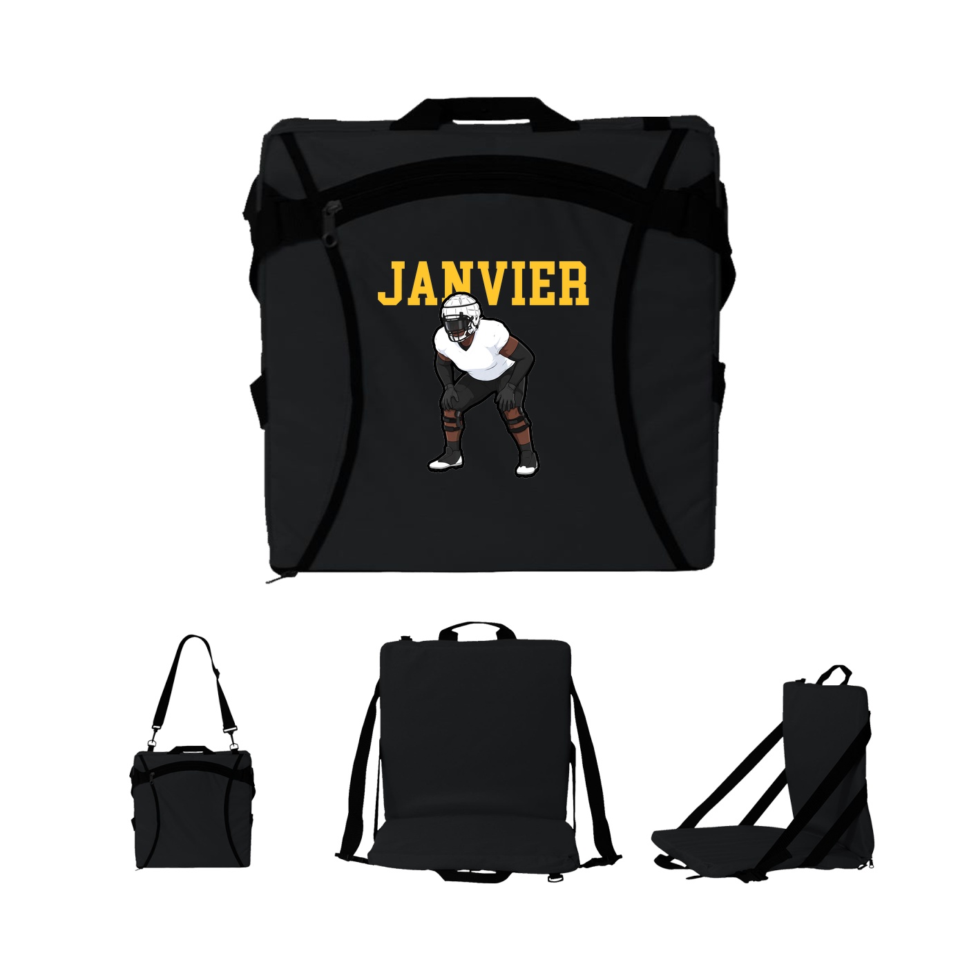 Folding Stadium Seat — Shirsey in Black