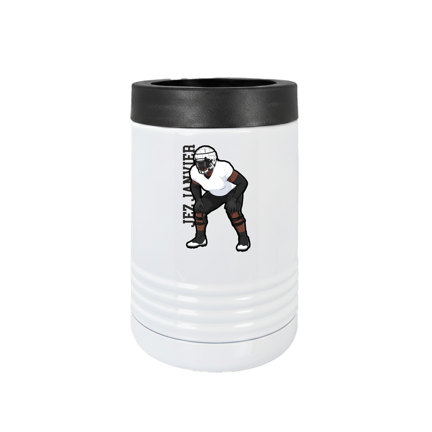 Beverage Holder — Name Vertical in White