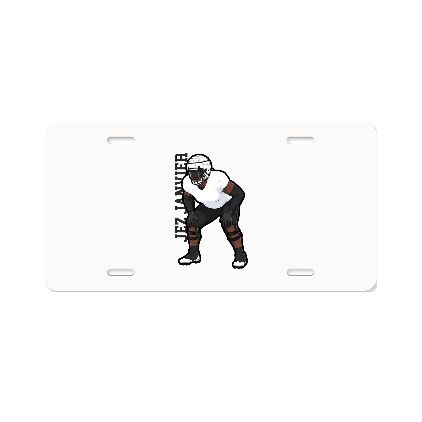 License Plate — Name Vertical in Classic