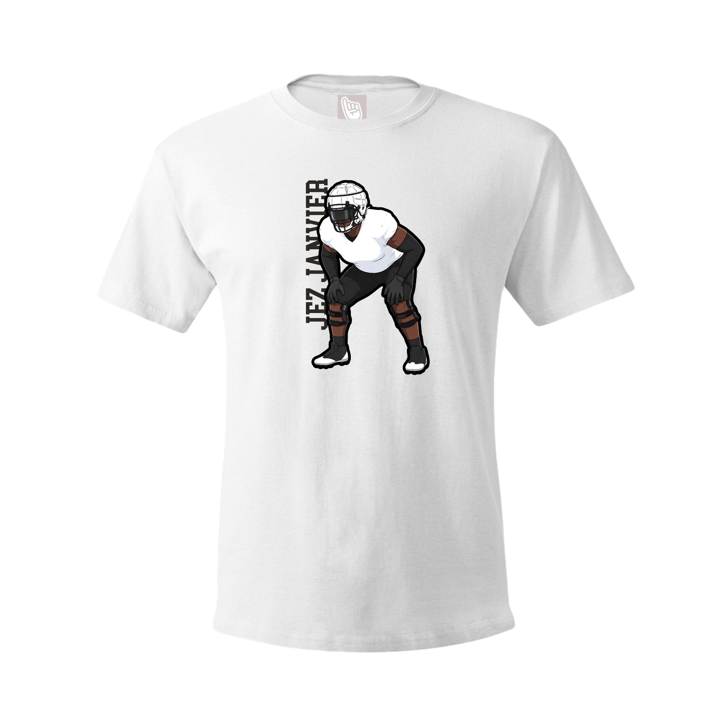 Tee — Name Vertical in White