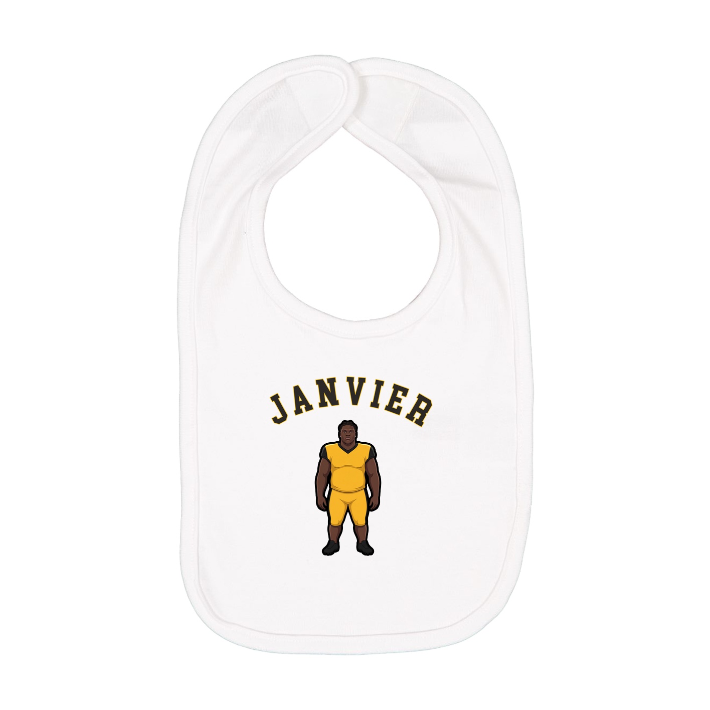 Infant Bib — Shirsey Arch in White
