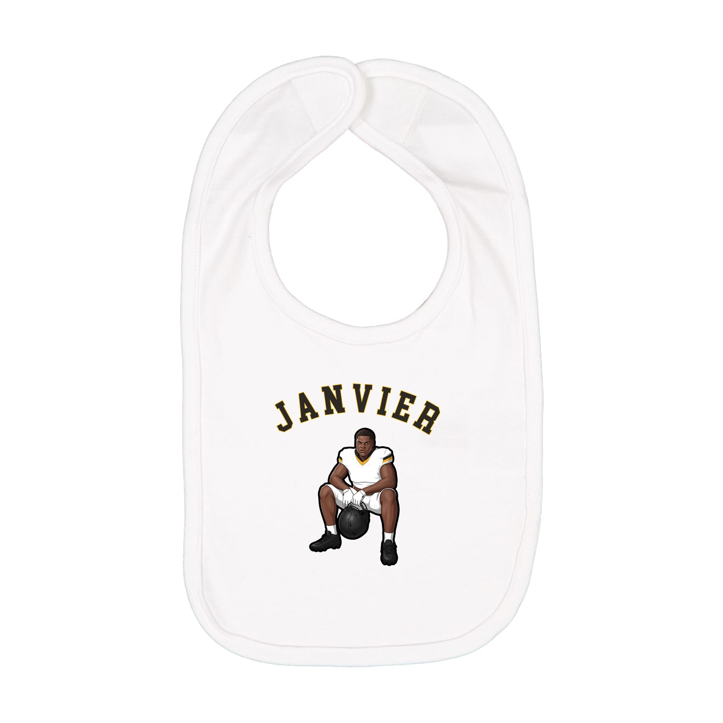 Infant Bib — Shirsey Arch in White
